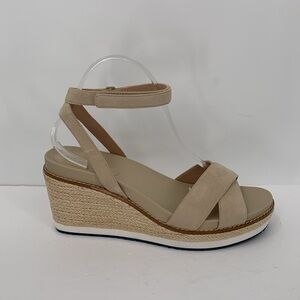 Cole Haan CloudFeel Wedge Espadrille sandal shoe platform ankle strap new 9